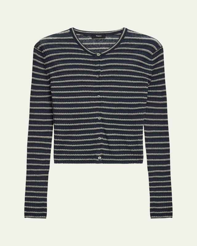 Stripe Cropped Cardigan